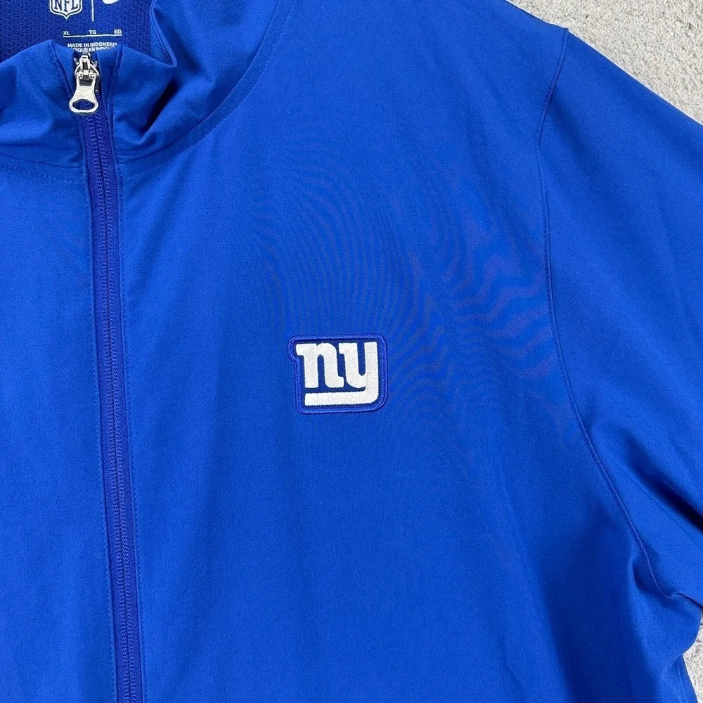 New York Giants Mens Full Zip Jacket XL Blue Long Sleeve Logo Football NFL Nike